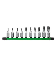 Jogo Soquete Torx Enc. 3/8" 10 pçs (t20,25,27,30,40,45,47,50,55,60)