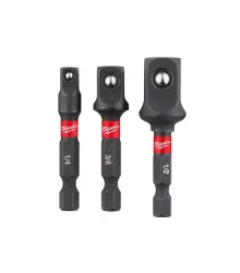 Jogo Adaptador P/ Soquete 1/4" X 50mm Jogo C/3 pçs (1/4"-3/8"-1/2")