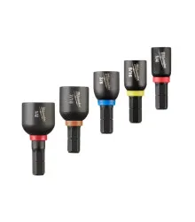 Jogo Adaptador Magnético 1/4" X 37,50mm C/05 pçs (1/2"-1/4"-3/8"-5/16") G