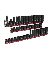 Jogo Soquete Impacto Enc. 3/8" Curto/longo 43 pçs mm/pol