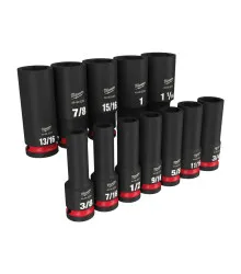 Jogo Soquete Impacto Enc. 1/2" Longo 12 pçspol