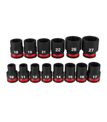 Jogo Soquete Impacto Enc. 1/2" Curto 14 pçs