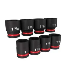 Jogo Soquete Impacto Enc. 3/4" Curto 08 pçs Pol